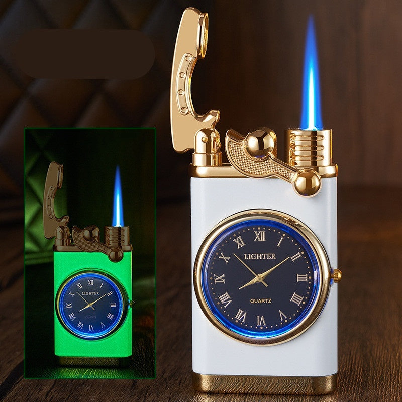 Electric Watch Lighter Men – Windproof Blue Flame Creative Wrist Watch Lighter Gift