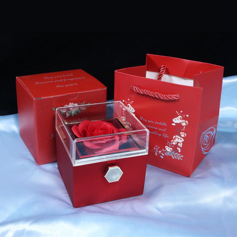 Rotating Flower Soap Rose Box – Perfect Anniversary Surprise