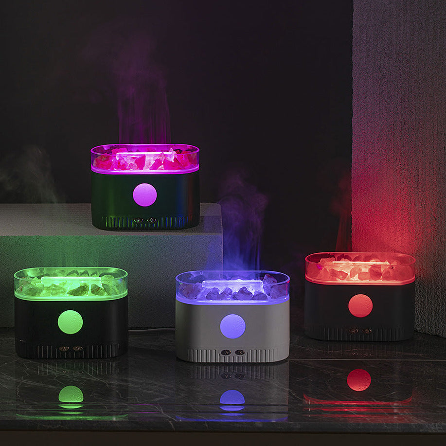 Flame Aroma Diffuser Humidifier – LED Fire Effect Air Humidifier