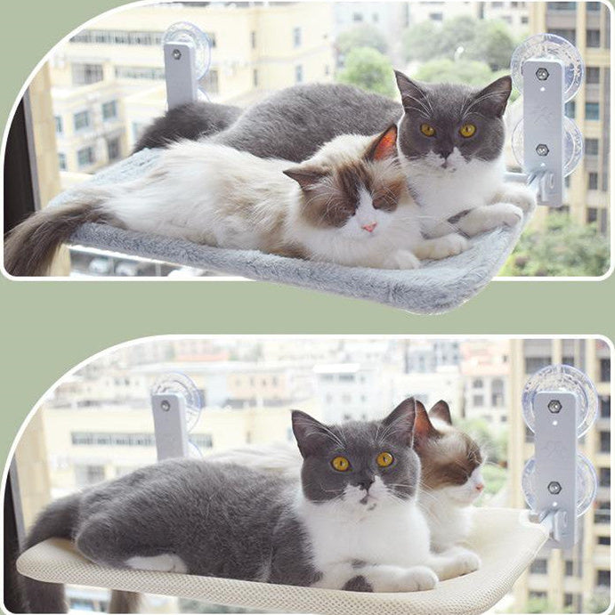 Cat Window Hammock Suction Cup Bed – Space Saving Sunbathing Perch for Indoor Cats