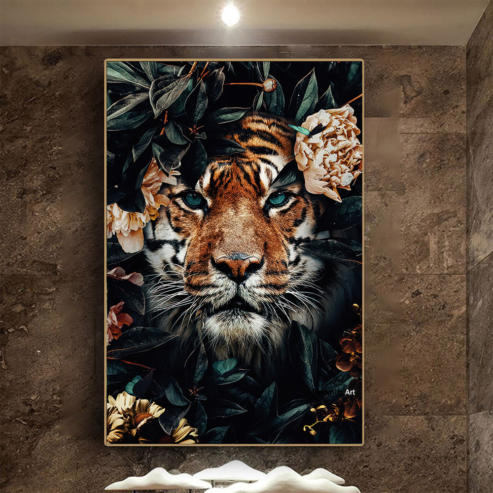 Modern Black Wildlife Poster – Canvas Wall Decor for Home & Bedroom