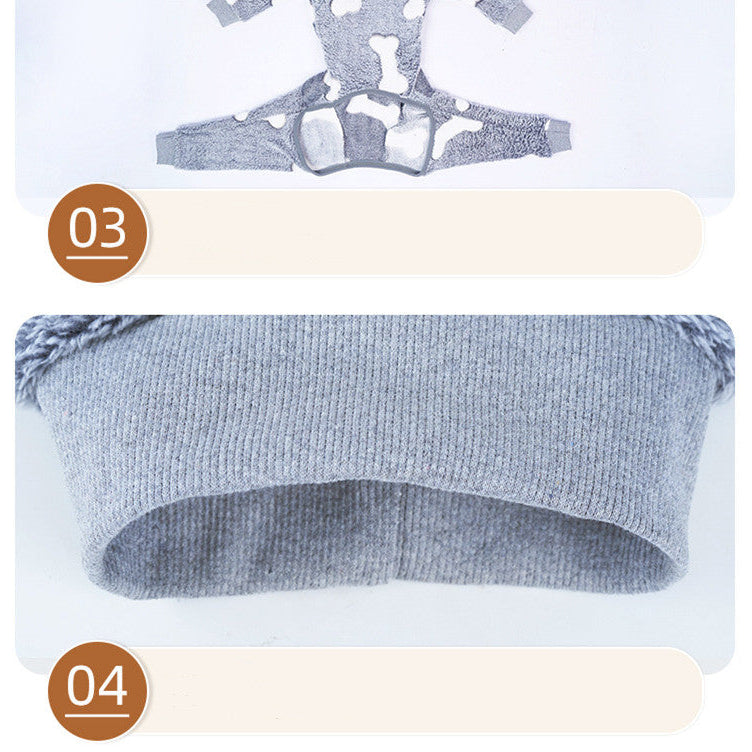 Cute Winter Dog Pajamas - Soft Pet Apparel