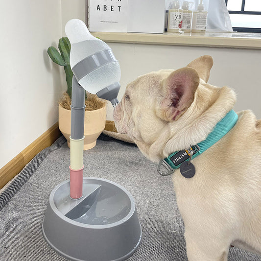 Automatic Pet Water Dispenser Fountain Adjustable Height Cat Dog Drinking Bowl Hydration Station