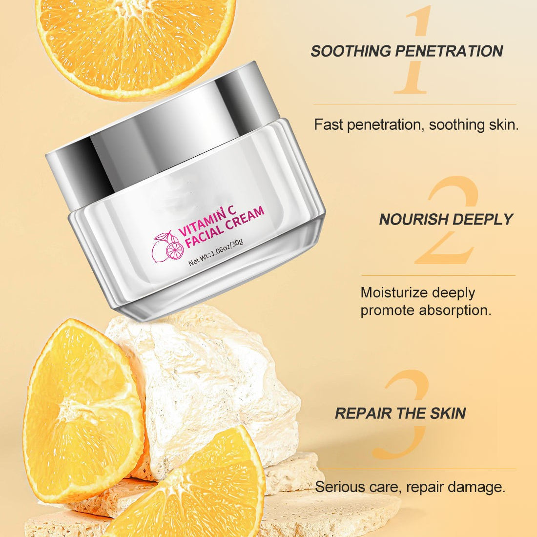 Vitamin C Face Cream for Brightening & Anti-Aging – Dark Spot Remover Moisturizer