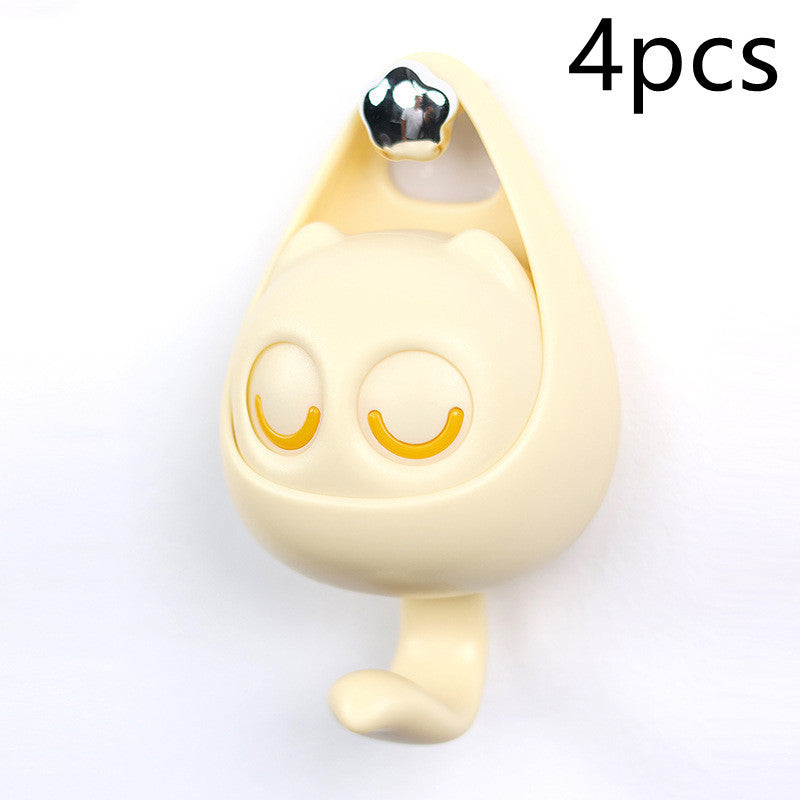 Playful Cat Coat Hook for Keys, Scarves, and Hats
