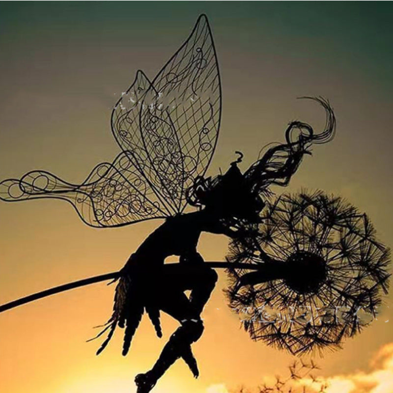 Mythical Fairy Garden Figurine – Enchanted Pixie Dandelion Decor Accent