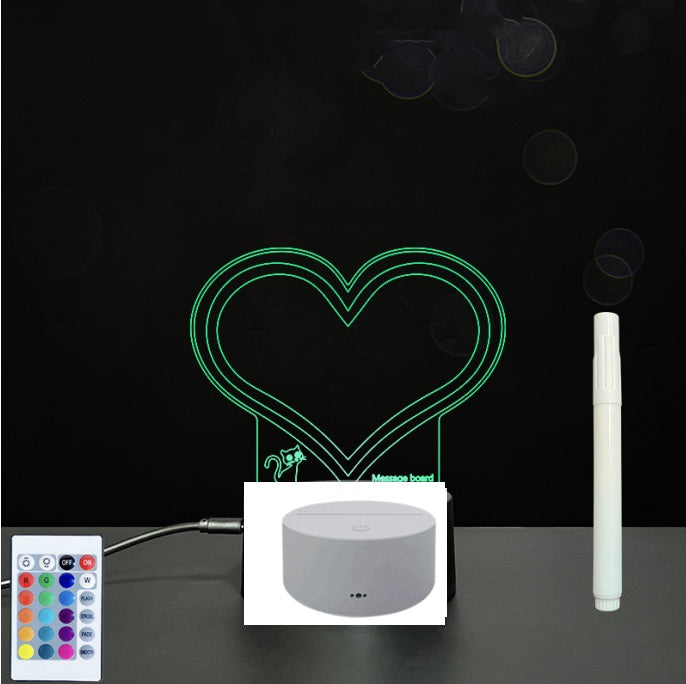 Glow Writing 3D Acrylic Board – LED Message Night Light for Notes, Reminders & Home Decor