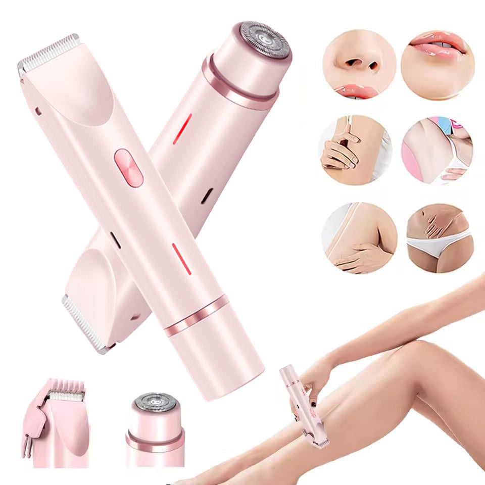Women’s Electric Bikini Trimmer 2-in-1 Hair Remover – Painless Wet & Dry Pubic Hair Shaver for Sensitive Skin