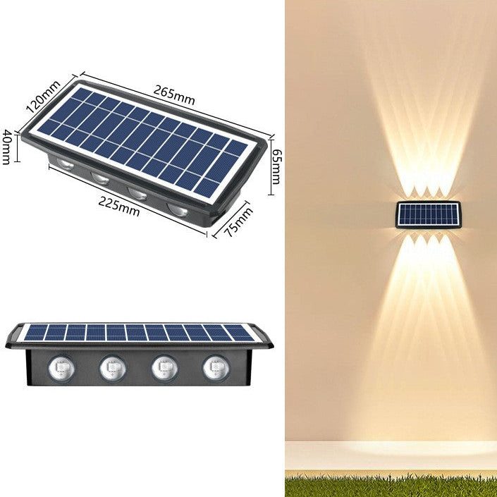 High Power Solar Wall Light – Waterproof Motion Sensor LED for Outdoor Security Lighting