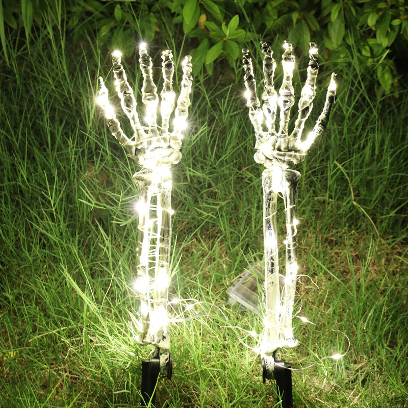 Halloween Skeleton Arm LED Prop Light – Outdoor Lawn Garden Horror Party Decoration