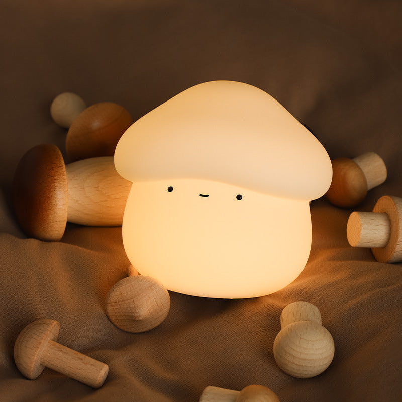 Silicone Mushroom Night Light – Adorable Bedside Lamp for Kids & Adults