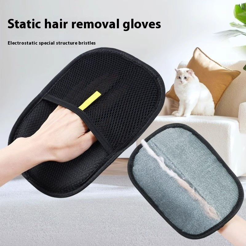Pet Deshedding Glove – Hair Removal Brush for Long, Short & Curly Fur