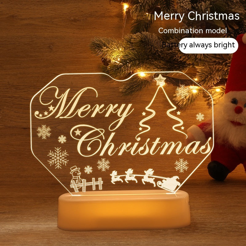 Christmas Atmosphere Night Light – LED Decorative Holiday Home Glow Lamp