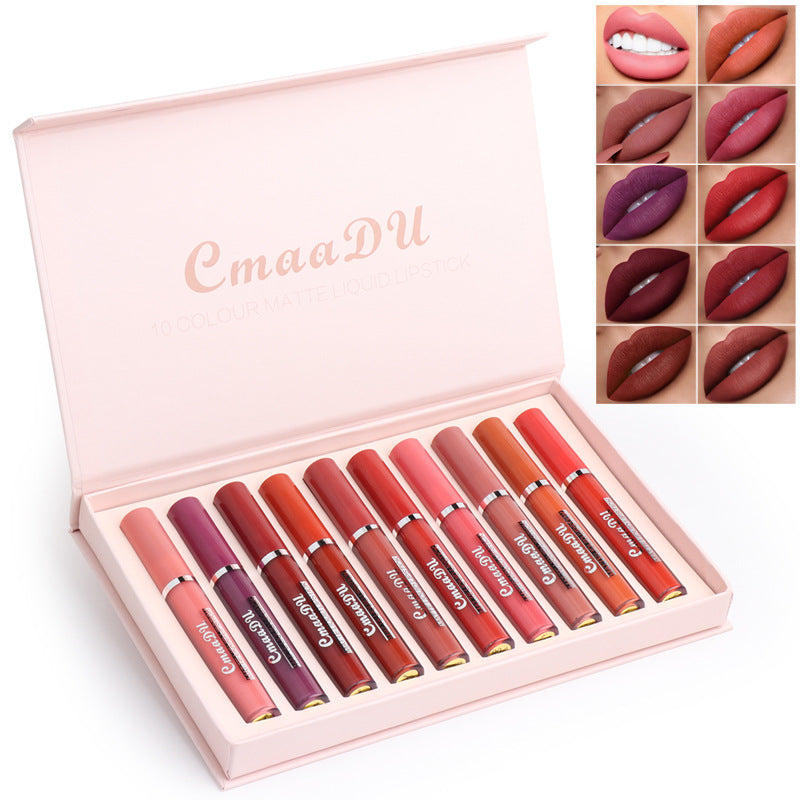 Non-Stick Matte Lipstick – Waterproof, Transfer-Proof Lip Color for Women