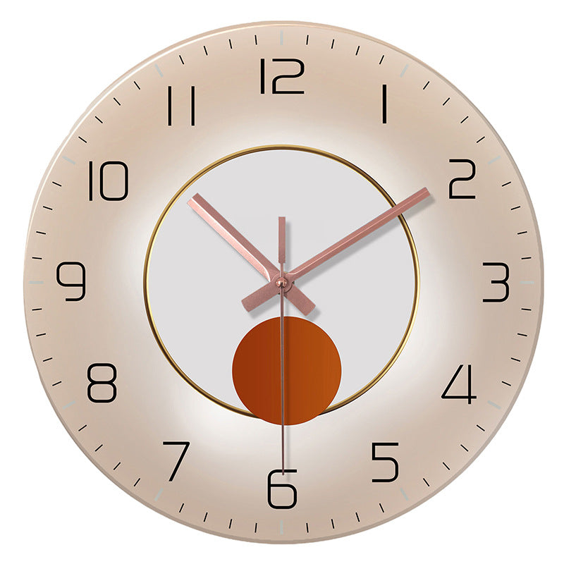 Minimalist Wall Clock – Quiet Tempered Glass Clock for Living Room & Office Walls