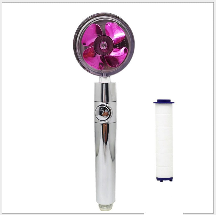 Strong Pressure Shower Head – Turbo Propeller Water Saving Handheld Spray