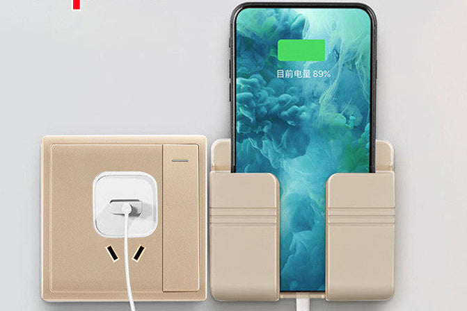 Wall Mount Phone Storage Box – Charging Holder for Cable & Phone