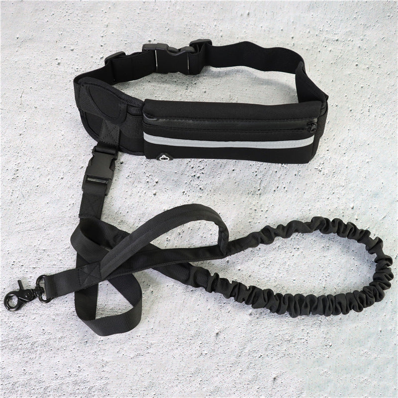 Hands Free Dog Running Leash – Shock Absorbing Waist Belt for Medium & Large Dogs