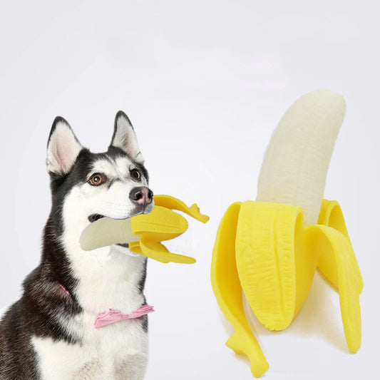 Creative Banana Dog Chew Toy – Interactive Pet TPR Teething Toy for Dogs & Puppies