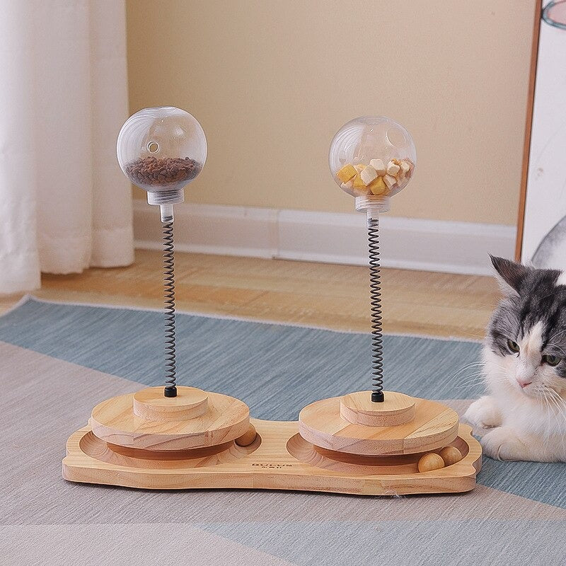 Pet Treat Dispenser Toy Cat – Interactive Slow Feeder Catnip Puzzle Game