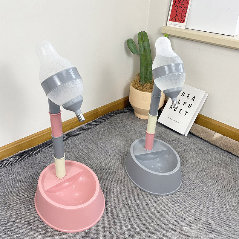 Automatic Pet Water Dispenser Fountain Adjustable Height Cat Dog Drinking Bowl Hydration Station
