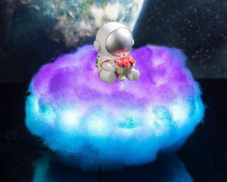 Colorful Clouds LED Lamp – Astronaut Night Light for Bedroom & Playroom
