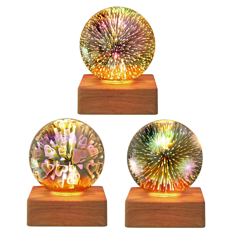 USB Crystal Ball Night Light – Magical LED Home Decor