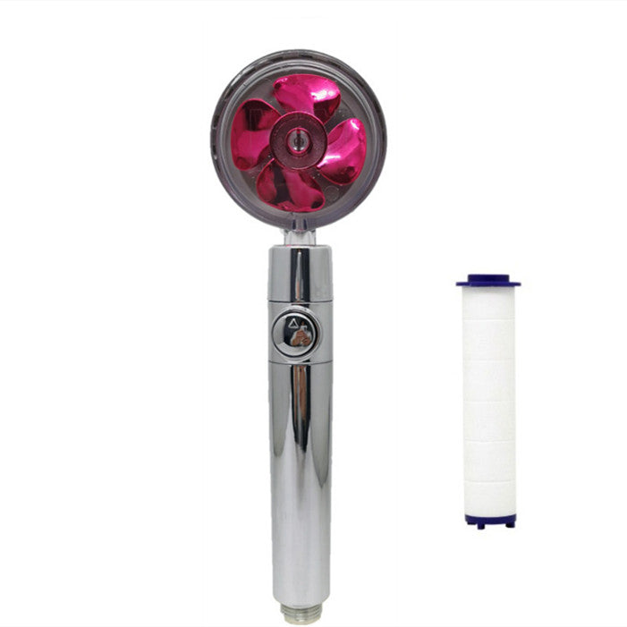 Strong Pressure Shower Head – Turbo Propeller Water Saving Handheld Spray