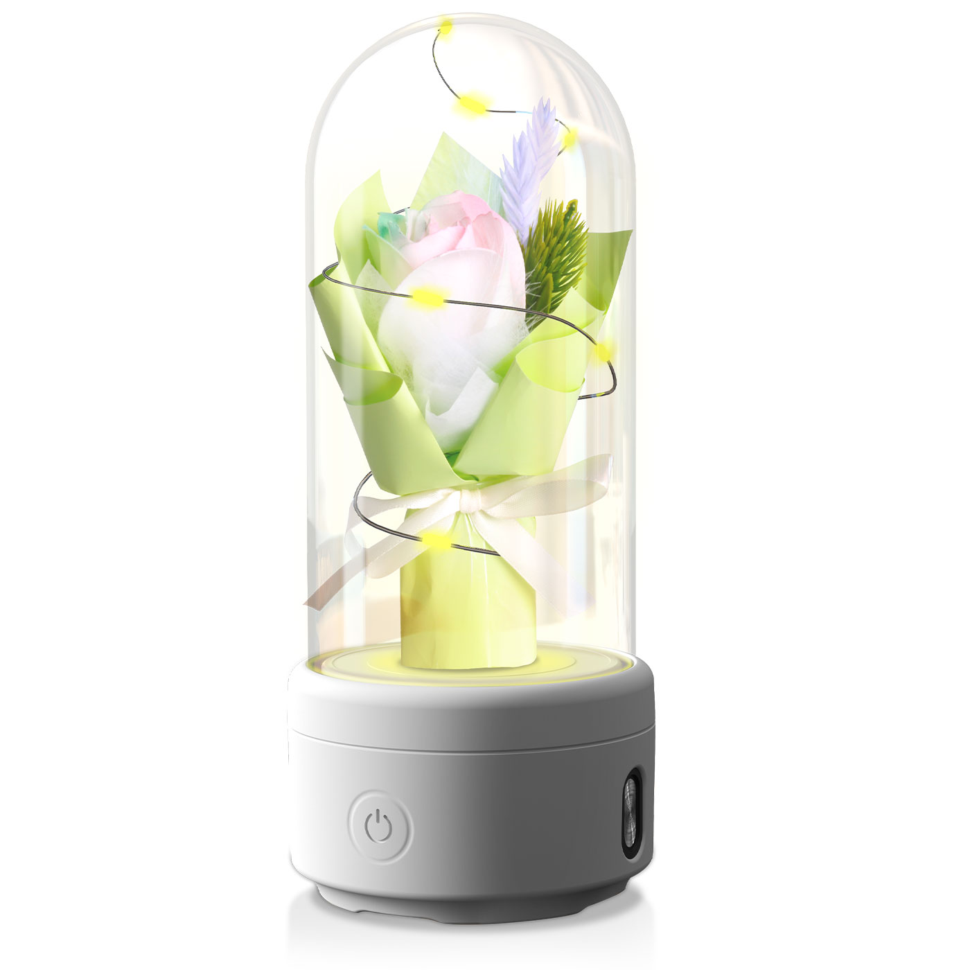 LED Rose Night Lamp Bluetooth Speaker – Elegant Romantic Gift for Mother’s Day & Bedroom Decor