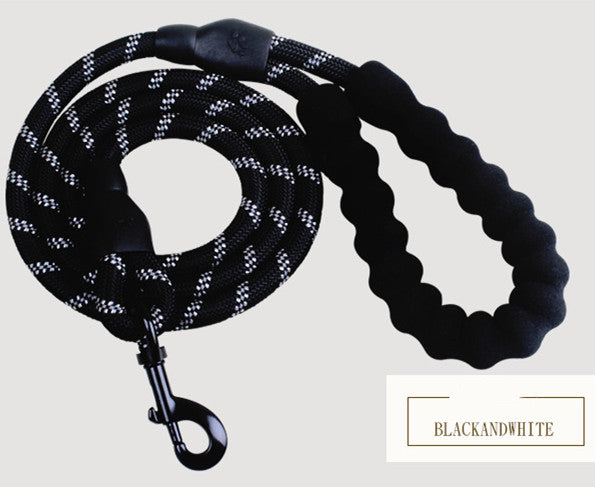 Adjustable Reflective Dog Leash – Durable Nylon Lead for Safe Night Walking