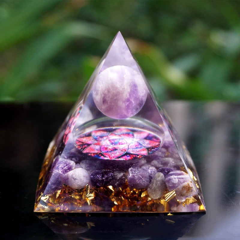 Natural Crystal Stone Pyramid – Energy Balance Decor for Home Desk Office Interior Styling