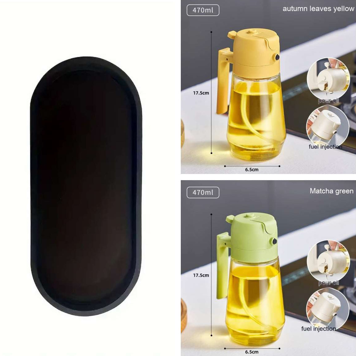 Olive Oil & Vinegar Sprayer Bottle – Kitchen Cooking & BBQ Oil Spray