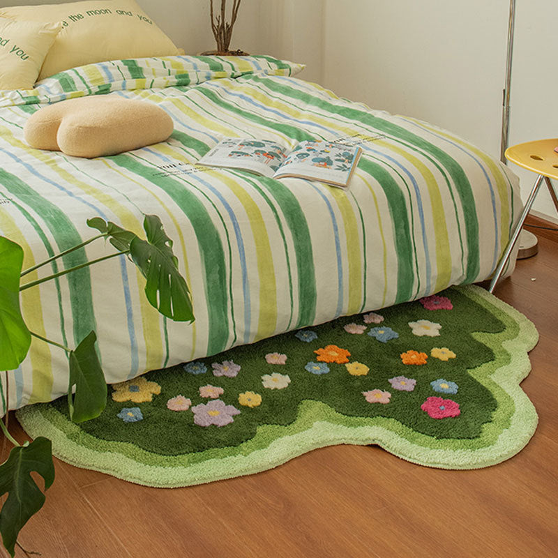 Aesthetic Floral Rug – perfect for living room, bedroom, or hallway