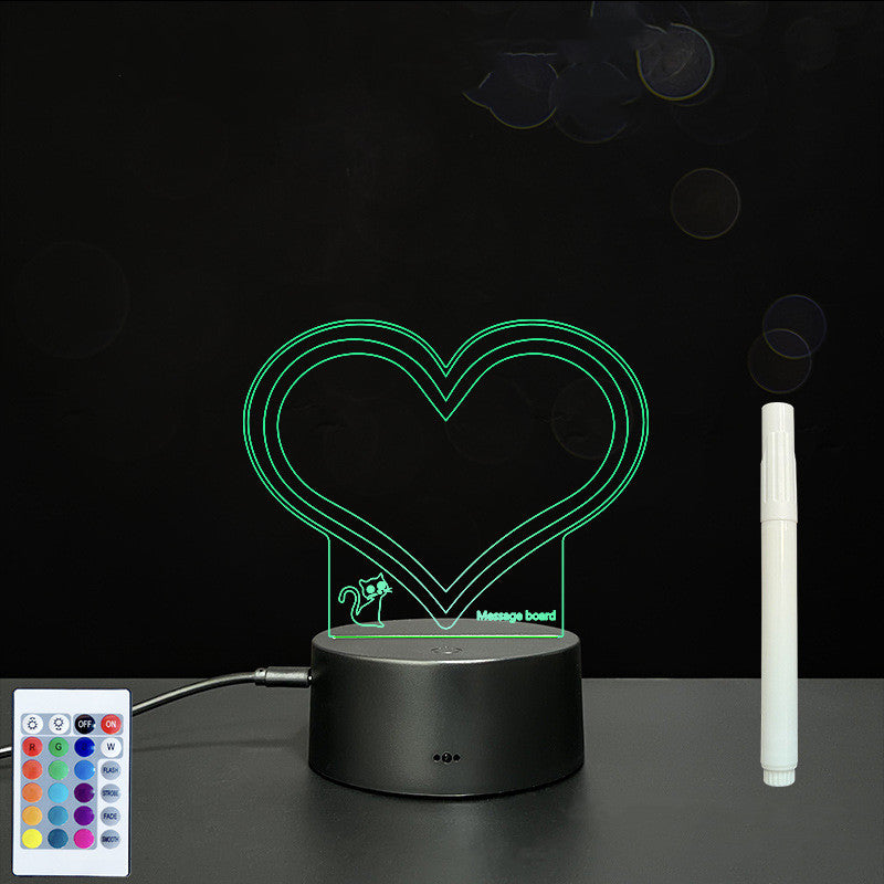 Glow Writing 3D Acrylic Board – LED Message Night Light for Notes, Reminders & Home Decor