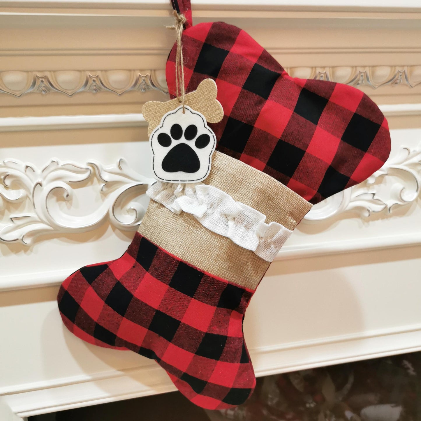 Christmas Stocking Socks Gift Bag – Ornament Holiday Gift Wrap Set