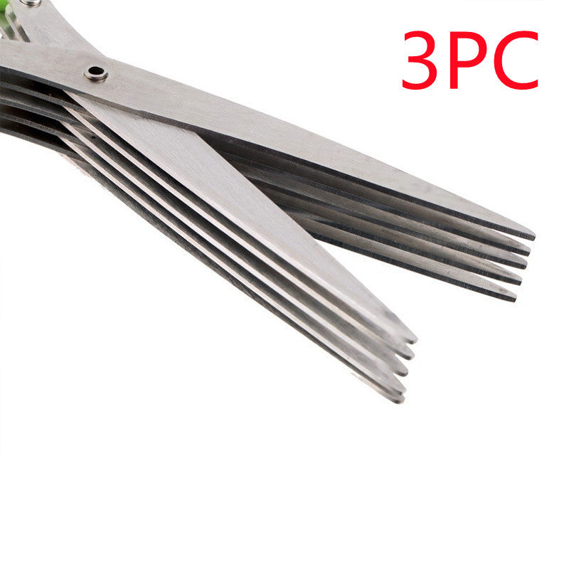 Fast Chop Kitchen Herb Scissors – Multi-Layer Stainless Steel Green Onion & Seaweed Cutter Tool