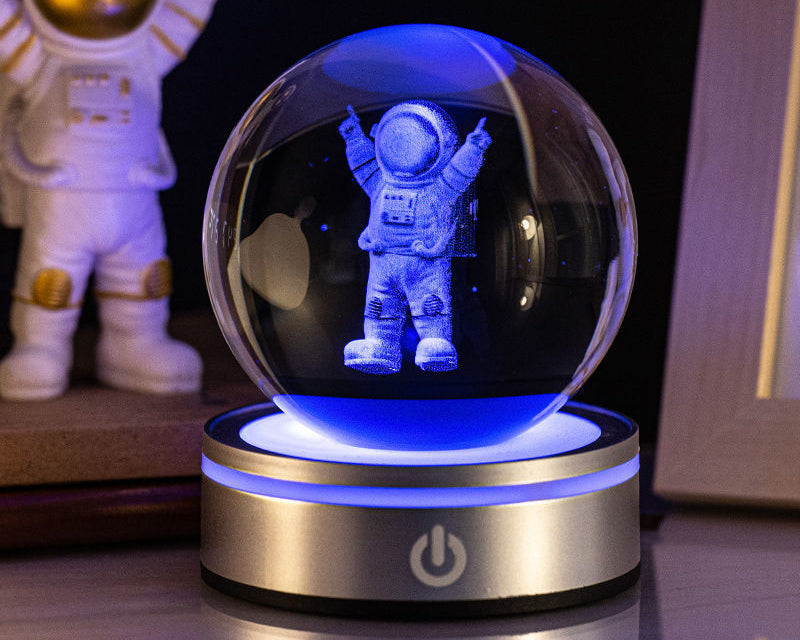 Colorful LED Crystal Ball Night Light – 3D Illusion Table Lamp Home Decor