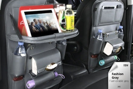 Car Interior Organizer – Waterproof PU Leather Seat Back Storage for Busy Drivers