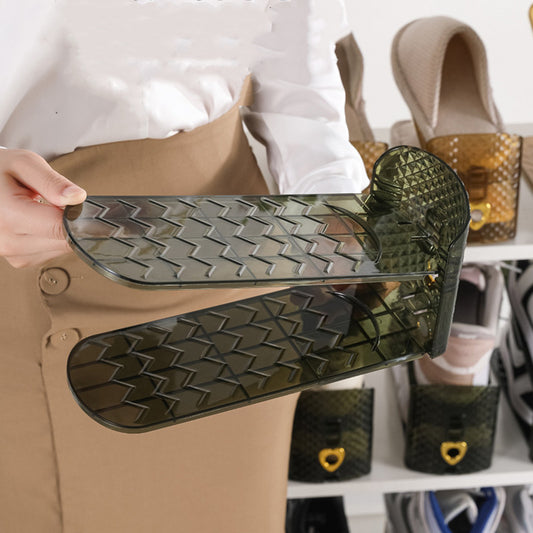 Adjustable Shoe Rack Double Layer – Space Saving Organizer for Closet & Entryway