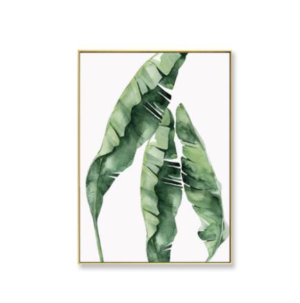 Minimalist Botanical Wall Art Green Plant Canvas | Home Decor Painting for Relaxing Living Spaces
