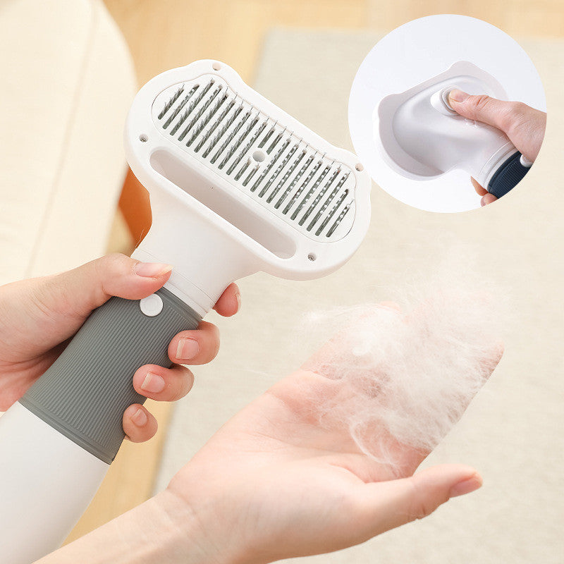 Electric Dog Cat Grooming Dryer Brush 2-in-1 Pet Hair Pulling Drying Comb Tool