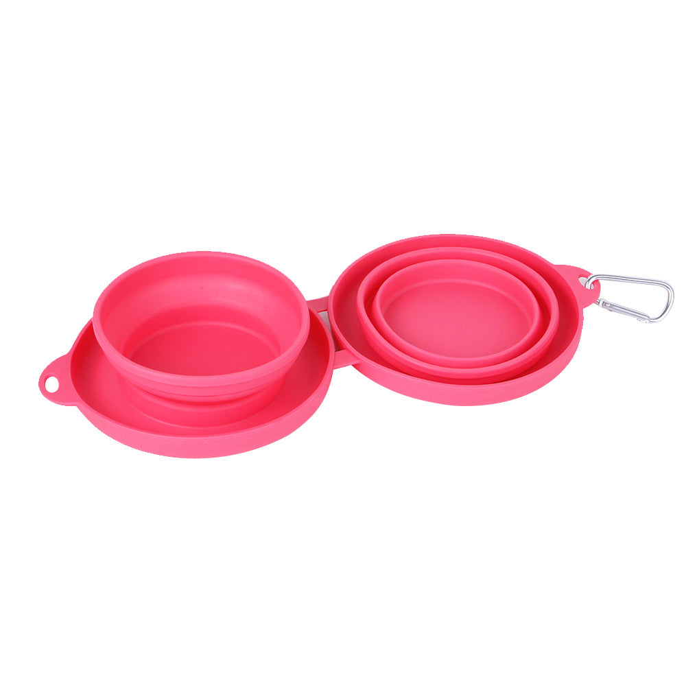 Portable 2-in-1 Dog Bowl – Foldable Double Pet Feeder for Food & Water