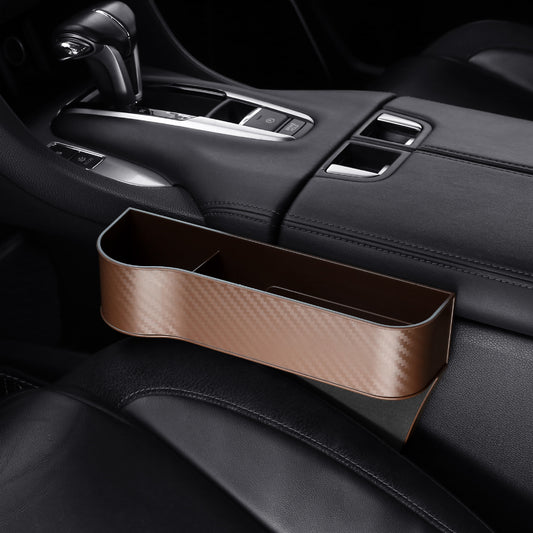 Car Seat Gap Organizer Storage Box – PU Leather Auto Seat Side Pocket for Phone Wallet Keys