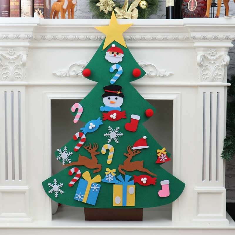 Educational Felt Christmas Tree Set – 3D DIY Holiday Decor for Children