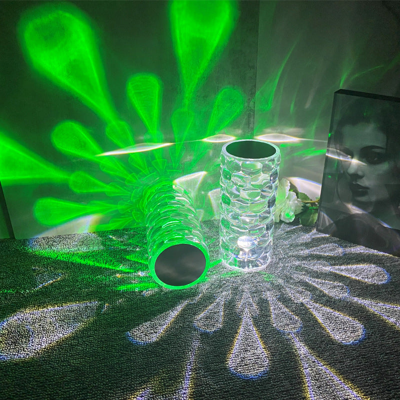 Crystal LED Night Light Diamond Lamp – Rechargeable Touch Table Lamp