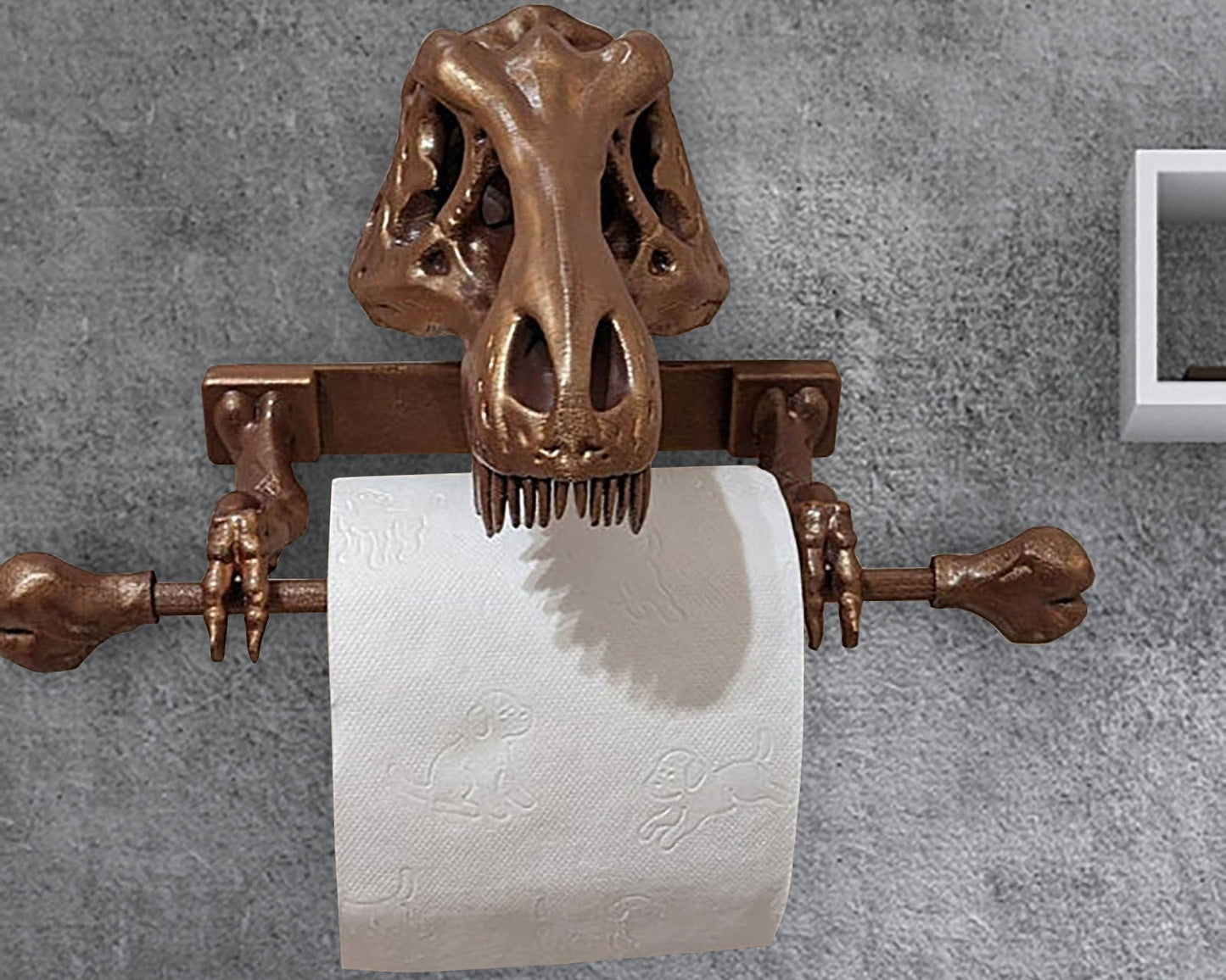 Metal Dinosaur Tissue Holder Toilet Paper - Rack For Bathroom / Kitchen Decor