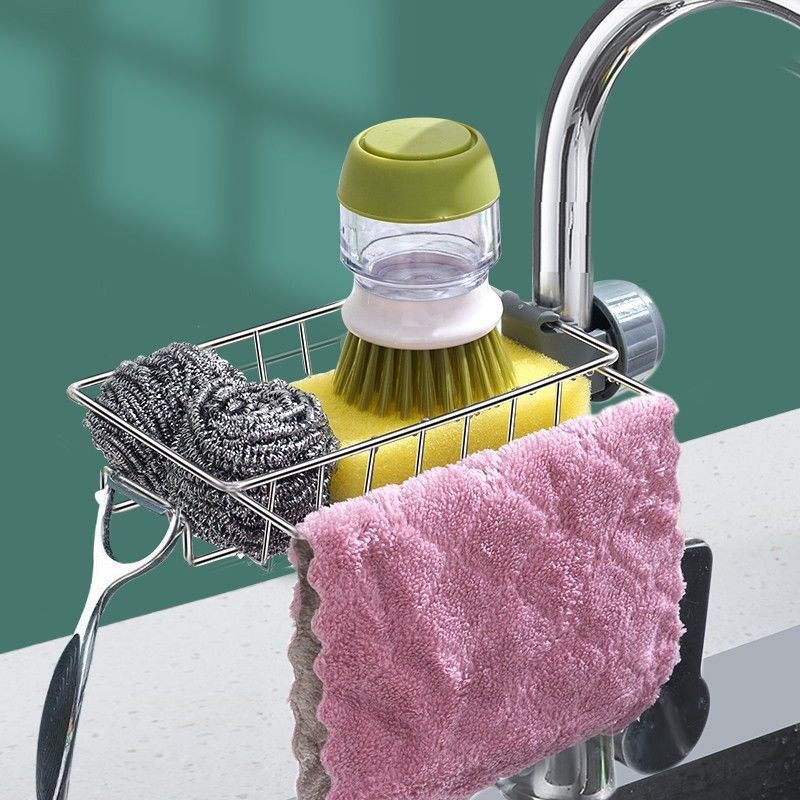 Space-Saving Sink Organizer – Adjustable Shelf for Sponge, & Soap