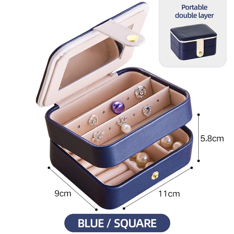 Jewelry Organizer Box – Foldable Desktop Storage for Earrings & Necklaces