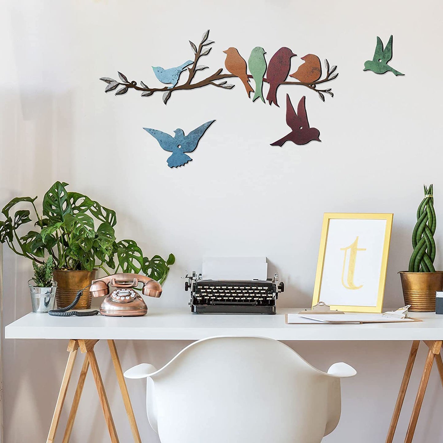 Bird Branch Wall Hanging – Trendy Wall Décor for Bedroom, Living Room, Office