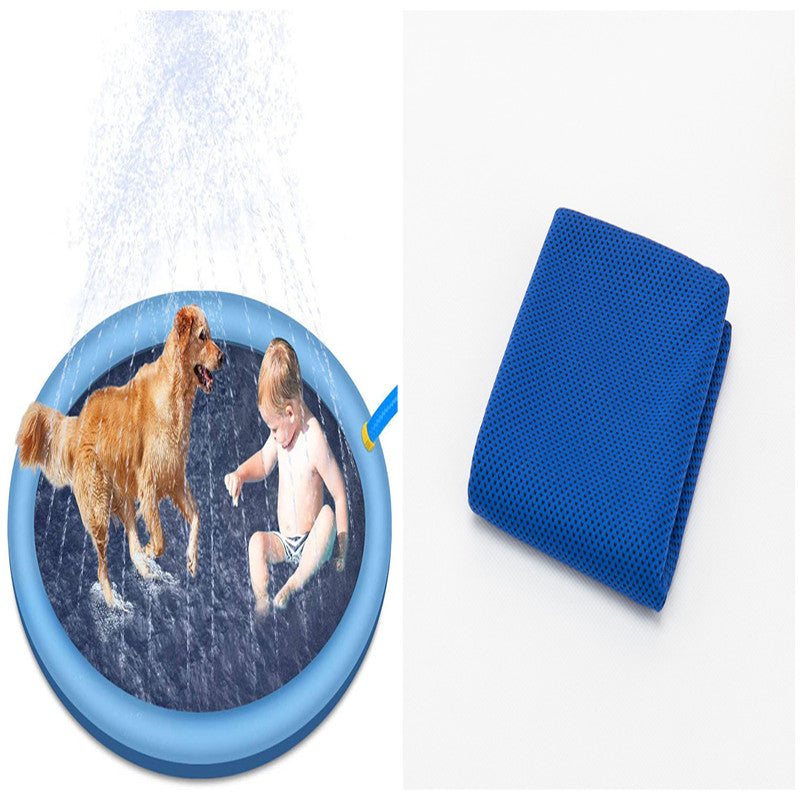 Non-Slip Splash Pad for Kids & Pets – Backyard Water Play Mat
